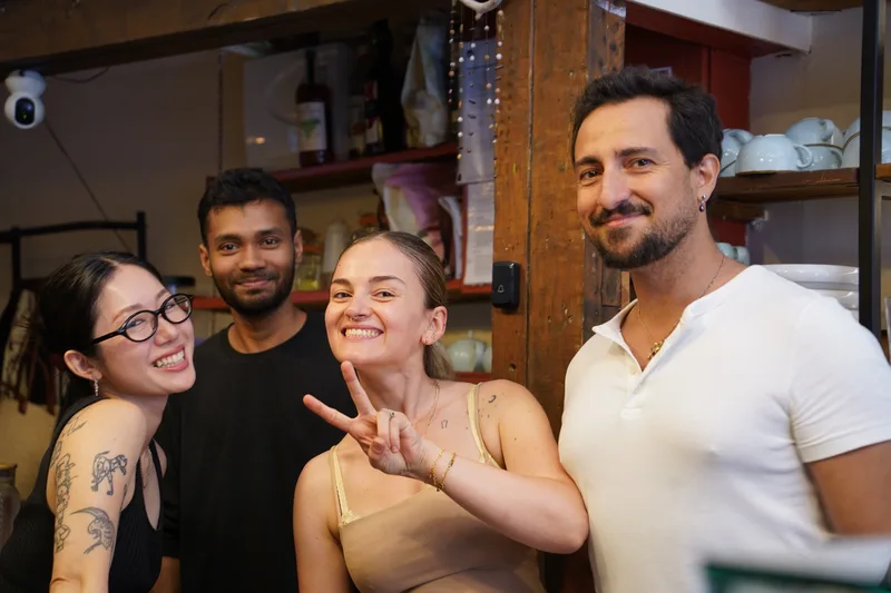 The Coffee Matters team together inside the cafe