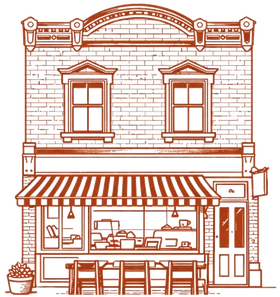 Coffee Matters storefront illustration